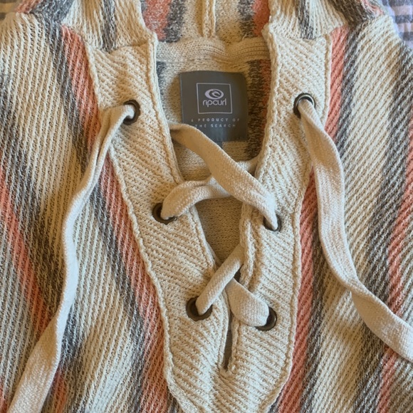 Rip curl surf striped poncho hoodie - Picture 2 of 3